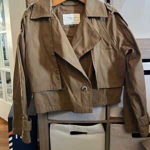 American Eagle Outfitters Women's Tan Trench Coat
